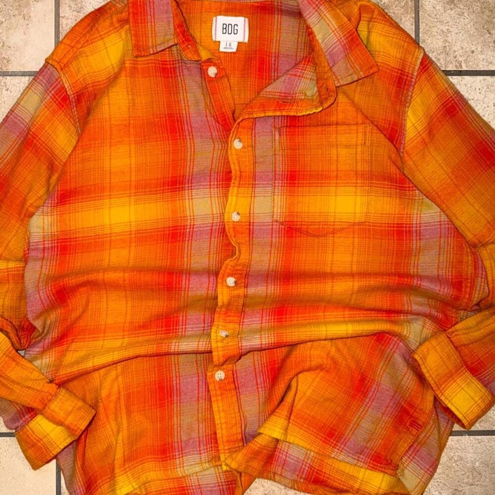 BDG Flannel Button Up Shirt - Size L
